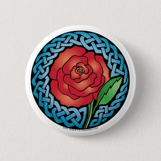 Celtic-beflecktes Glas-Rose Button