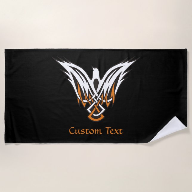 Celtic Bird Beach Handtuch (Vorderseite)