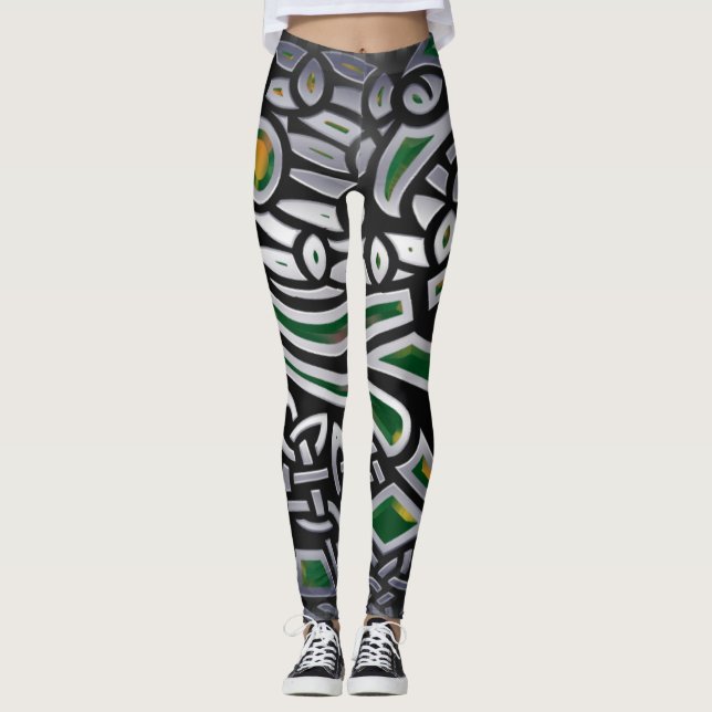 Celtic Birds 3D Foil Leggings (Vorderseite)