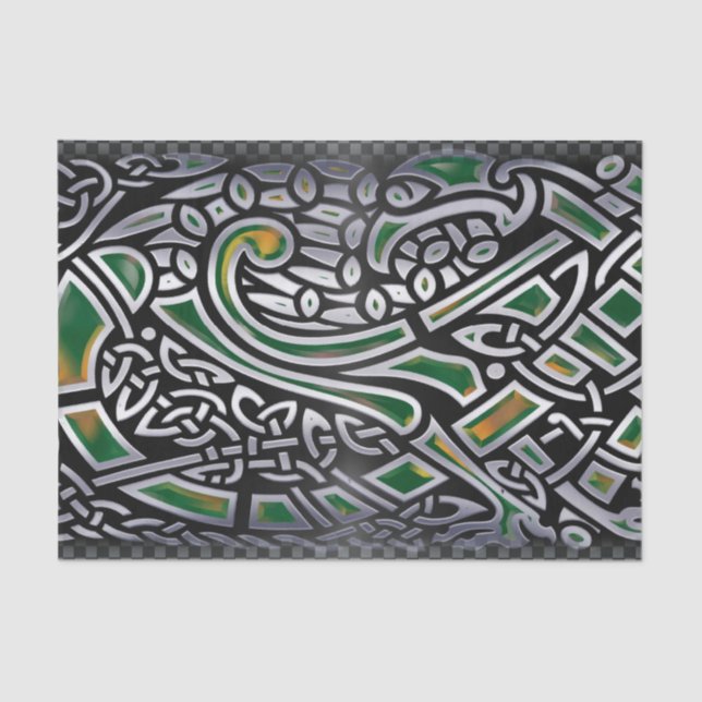 Celtic Birds 3D Foil Seidenpapier (Vorderseite)