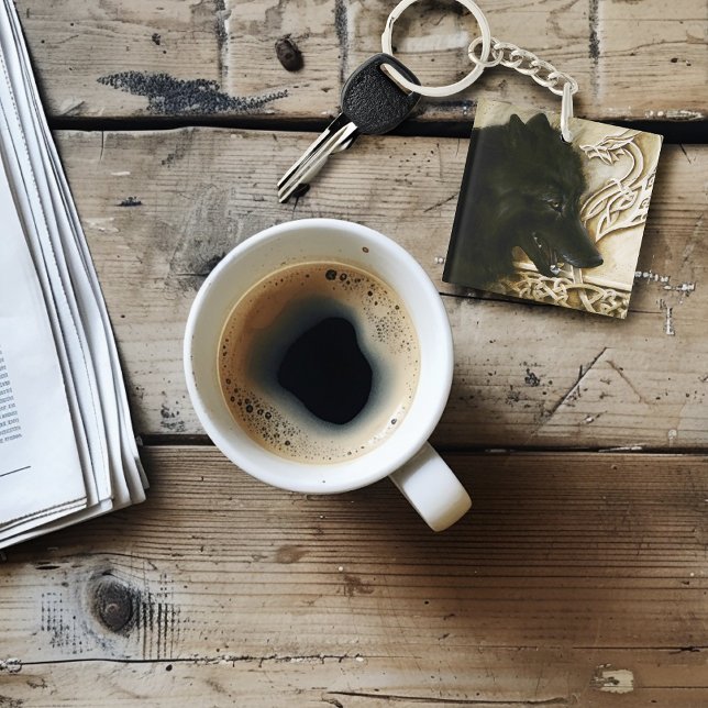 Celtic Black Wolf Schlüsselanhänger (Von Creator hochgeladen)