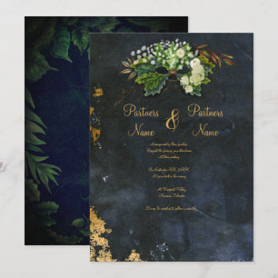 Celtic Blätter Watercolor Wedding Einladung