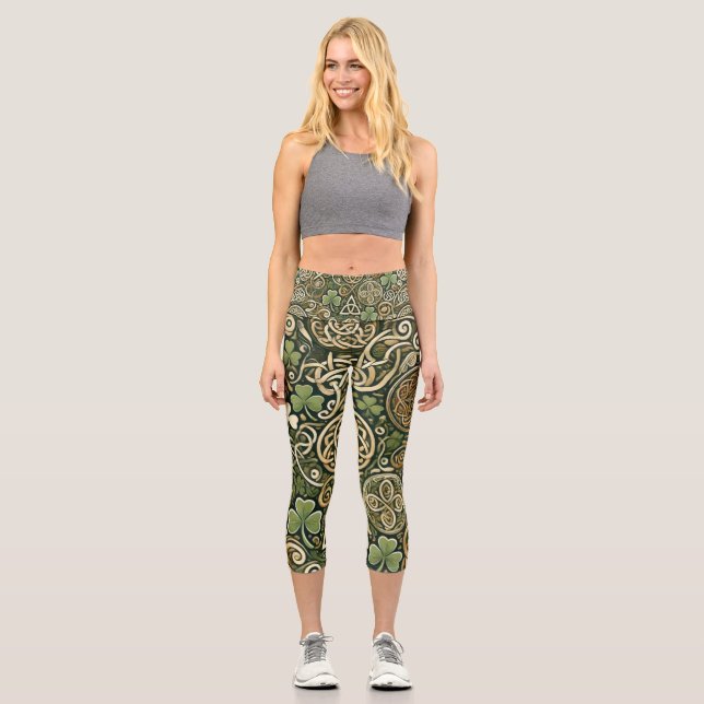 Celtic Bloom Capri Leggings (Vorderseite)