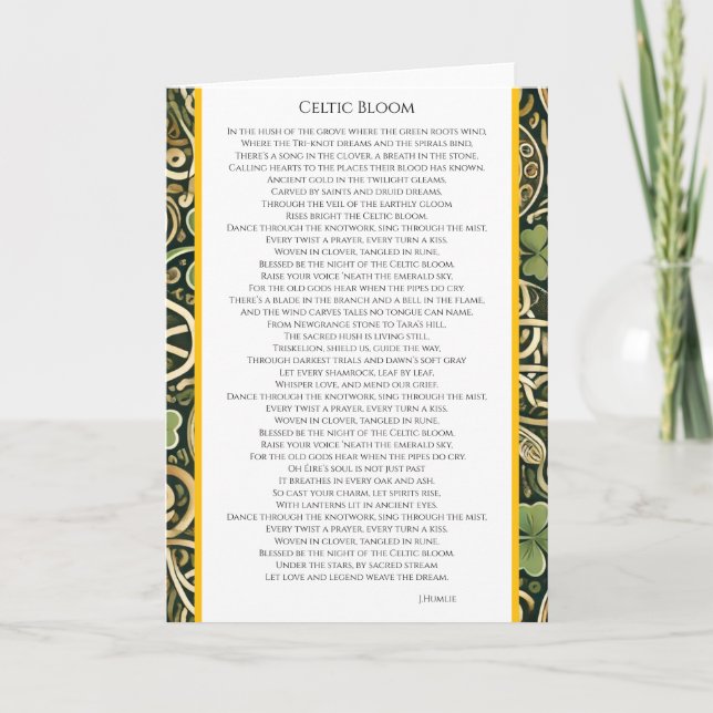 Celtic Bloom Karte (Vorderseite)