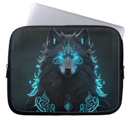 Celtic Blue Wolf Laptopschutzhülle