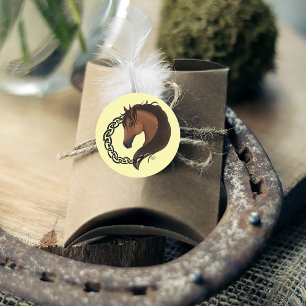 Celtic Brown Horellow Runder Aufkleber