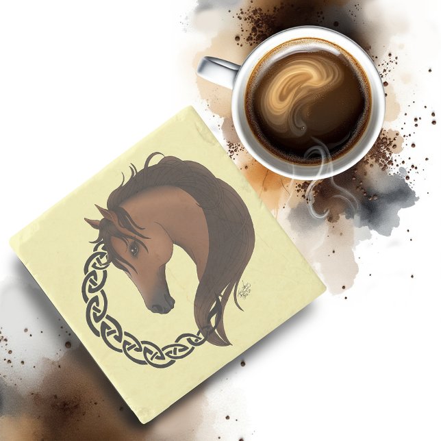 Celtic Brown Horellow Steinuntersetzer (Von Creator hochgeladen)