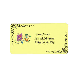 Celtic Butterfly & Vine Address Labels Adressaufkleber