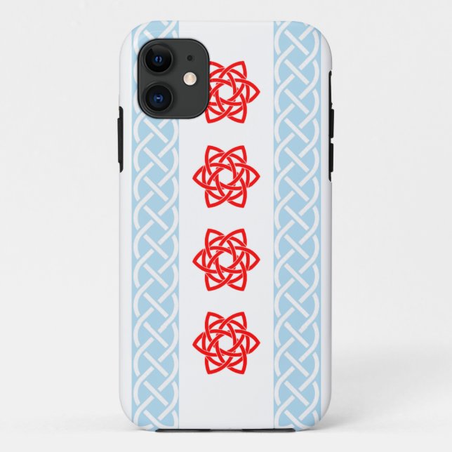 Celtic-Chicago-Flaggen-irische kundenspezifische Case-Mate iPhone Hülle (Rückseite)