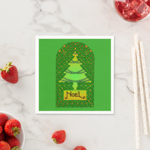 Celtic Christmas Tree Paper Napkin Serviette