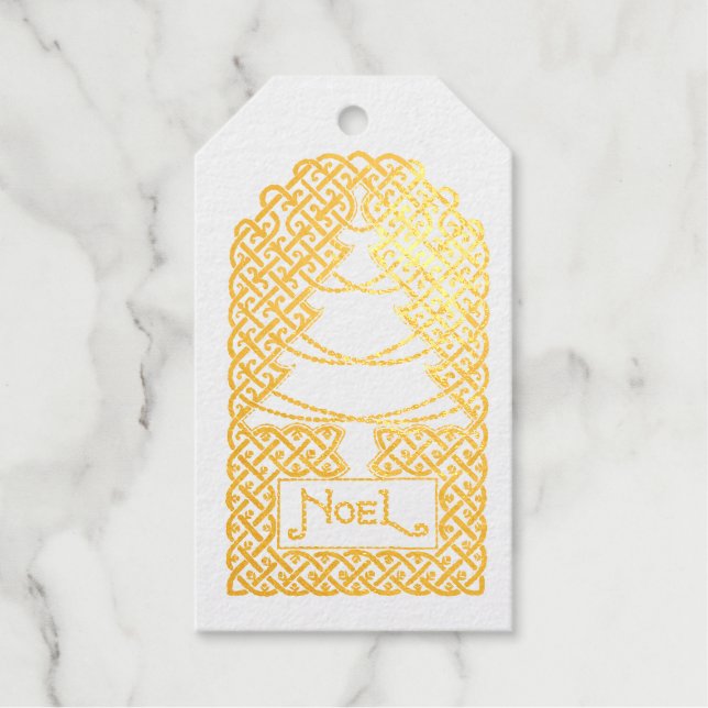 Celtic Christmas Tree Personalisiert Geschenkanhänger (Vorderseite)