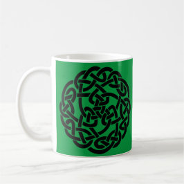 Celtic Circle Irish Green und Black Tasse