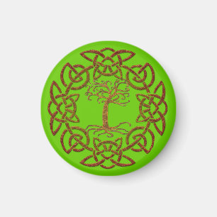 Celtic Circle Tree of Life Irish Fan Magnet