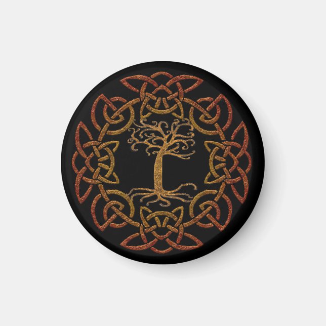 Celtic Circle Tree of Life Irish Fan Magnet (Vorne)