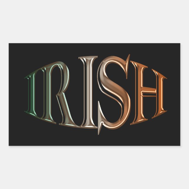 CELTIC CLASSICS Irish Flag Collection Rechteckiger Aufkleber (Vorderseite)