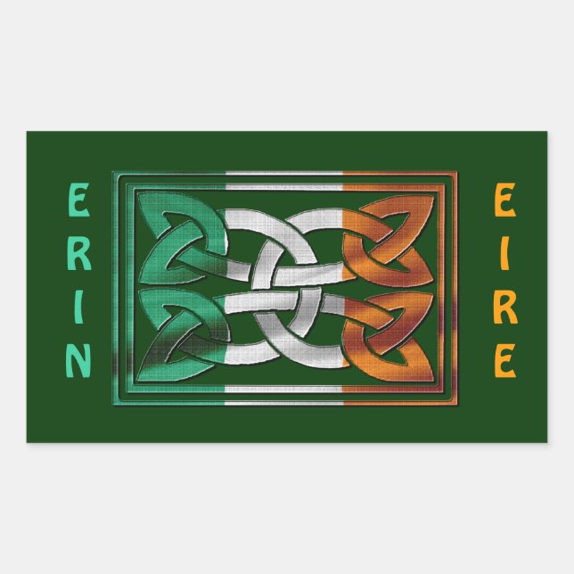 CELTIC CLASSICS Irish Flag Collection Rechteckiger Aufkleber (Vorderseite)