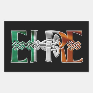 CELTIC CLASSICS Irish Flag Collection Rechteckiger Aufkleber