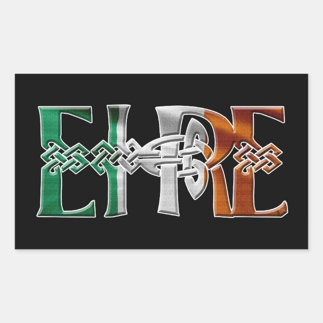 CELTIC CLASSICS Irish Flag Collection Rechteckiger Aufkleber (Vorderseite)