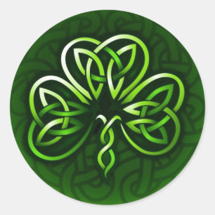 Celtic Clover kennt Designkleber Runder Aufkleber