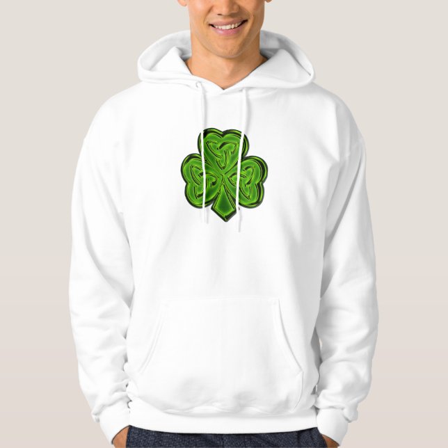 CELTIC CLOVER KLEEBLATT Hoodie im irischen Stil (Vorderseite)