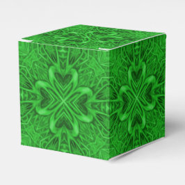 Celtic Clover Vintages grünes Fraktal Kaleidoskop Geschenkschachtel