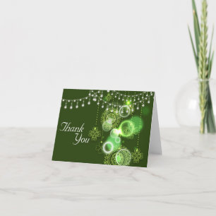 Celtic Clovers Vert Blanc Carte de remerciements i