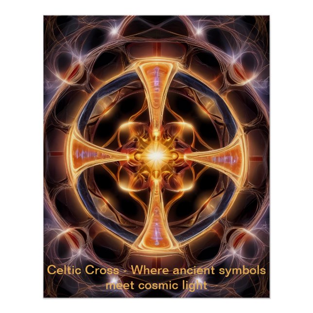 Celtic Cosmic Energy Cross Poster (Vorderseite)