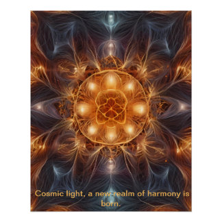 Celtic Cosmic Energy Cross Poster