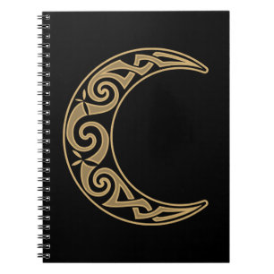 Celtic Crescent Moon Notizblock