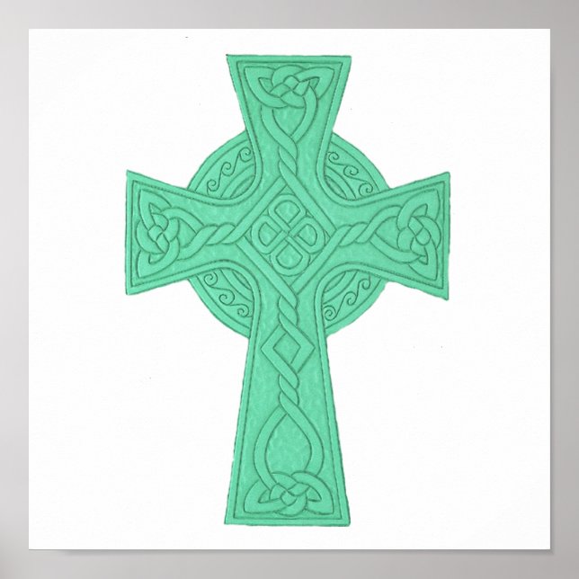Celtic Cross 3 Green Poster (Vorne)