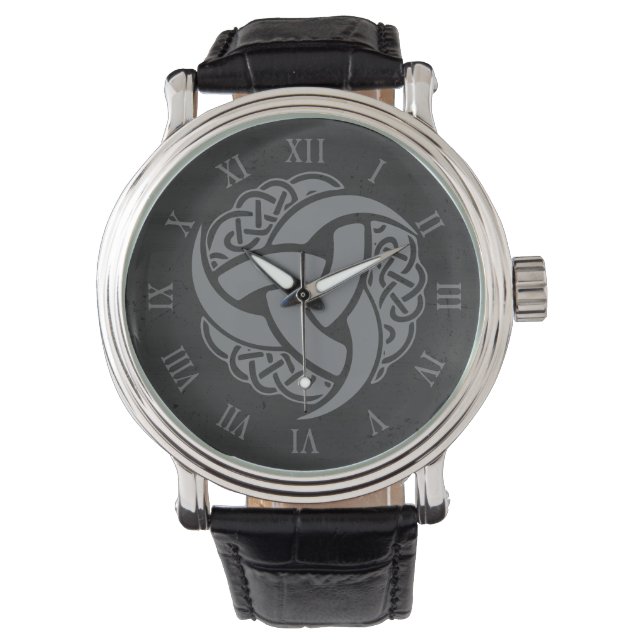 Celtic Cross Christlich VIking Mythology Triquetra Armbanduhr (Vorderseite)