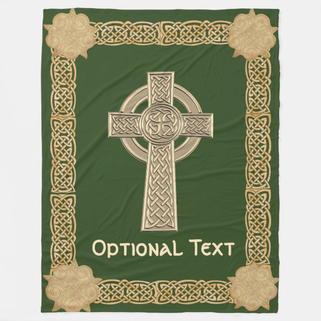 Celtic Cross Custom Fleecedecke (Vorderseite)