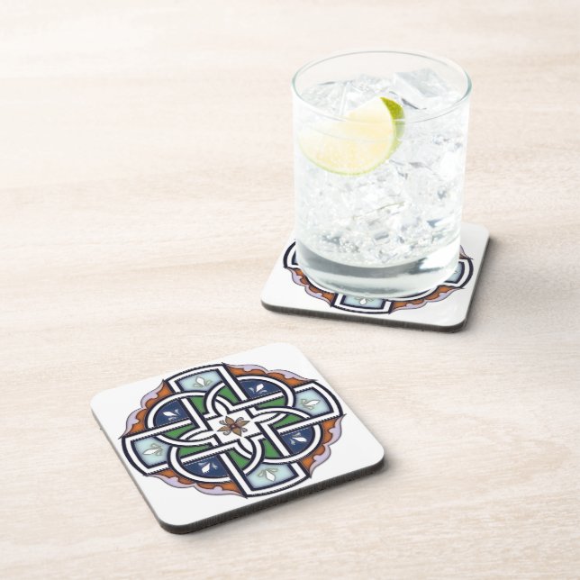 Celtic Cross Deko Glass Untersetzer (Rechte Seite)