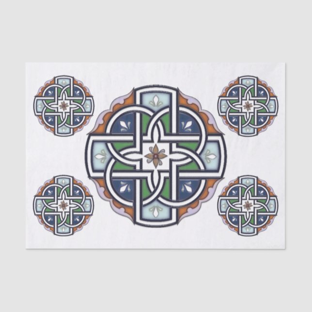 Celtic Cross Deko Seidenpapier (Vorderseite)