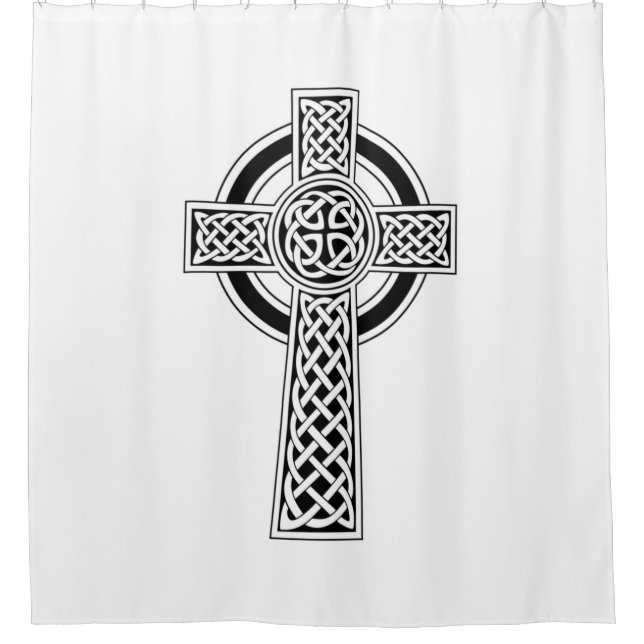 Celtic Cross Duschvorhang (Vorderseite)