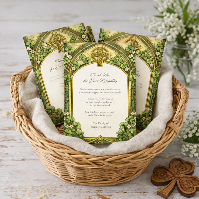 Celtic Cross Funeral Sympathy Thank You Dankeskarte (Von Creator hochgeladen)
