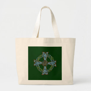 Celtic Cross Irish Art History Collection Jumbo Stoffbeutel