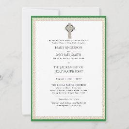 Celtic Cross Irish Katholic Wedding Nuptial Mass Einladung
