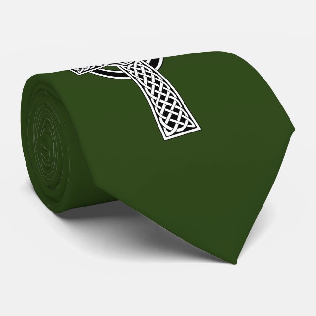 Celtic Cross Irish St Patricks Day Krawatte (Gerollt)