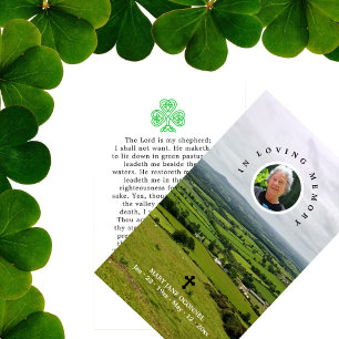 Celtic Cross Kleeblatt Irish Beerdigung Gebet Visitenkarte