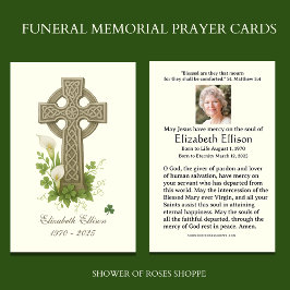 Celtic Cross Kleeblatts Beerdigungsgebet