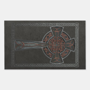 Celtic Cross Rechteckiger Aufkleber