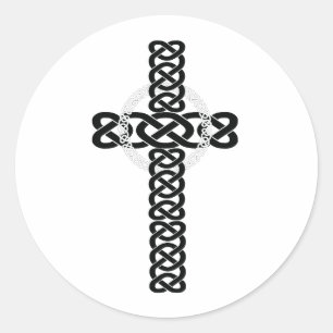 Celtic Cross Runder Aufkleber