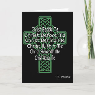 Celtic Cross-Shirt St. Patrick's Gebet Christliche Karte