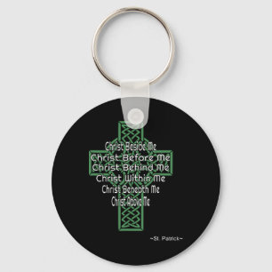 Celtic Cross-Shirt St. Patricks Gebet Christliches Schlüsselanhänger