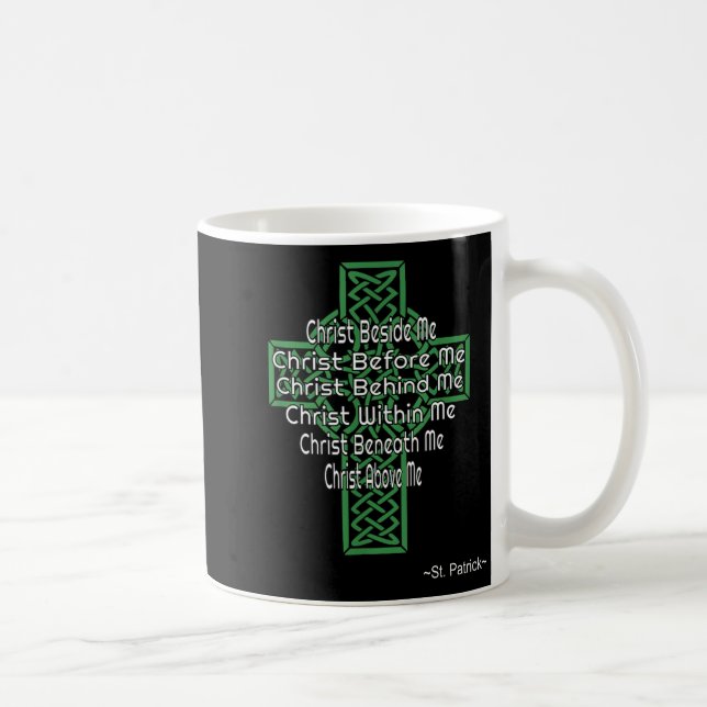 Celtic Cross Shirt St Patrick's Prayer Christian  Kaffeetasse (Rechts)