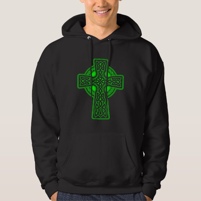Celtic Cross St Patrick s Day 2023 Gaelic Viking I Hoodie (Vorderseite)