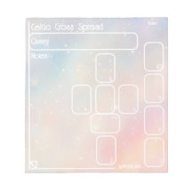 Celtic Cross Tarot Spread (mittel, pastel) Notepad