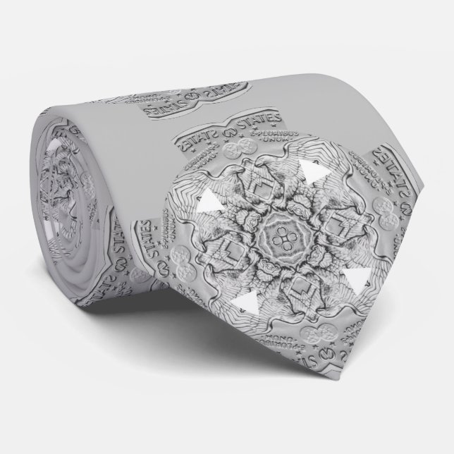 Celtic Cross & US Eagle Patriotic Krawatte (Gerollt)