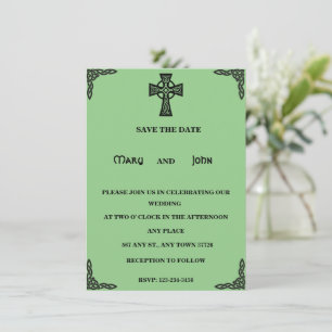 Celtic Cross Wedding Einladung